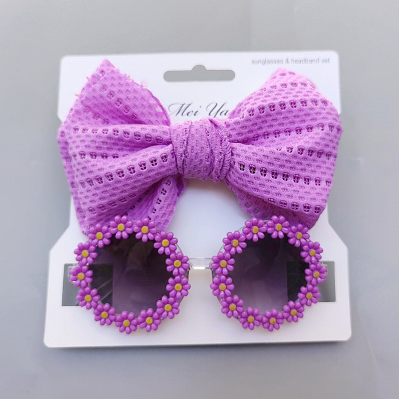 Sunglasses Classification Cute Solid Color Bow Knot Plastic Cloth Handmade Hair Clip 1 Piece