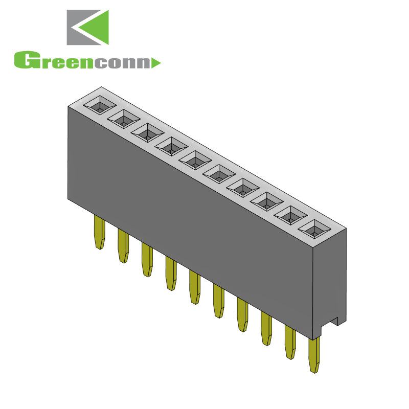 Greenconn连接器 间距1.27mm单排排母系列2-40Pin DIP接口连接器
