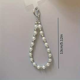 新款高级手机链串珠手机链条手提珍珠夏季挂绳手腕钥匙扣包包挂件