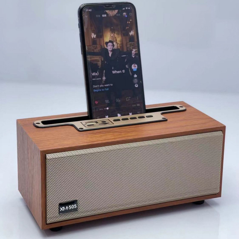XM-505 ワイヤレス Bluetooth スピーカー大音量デスクトップ木製レトロラジオミニポータブル小型スピーカー工場|undefined