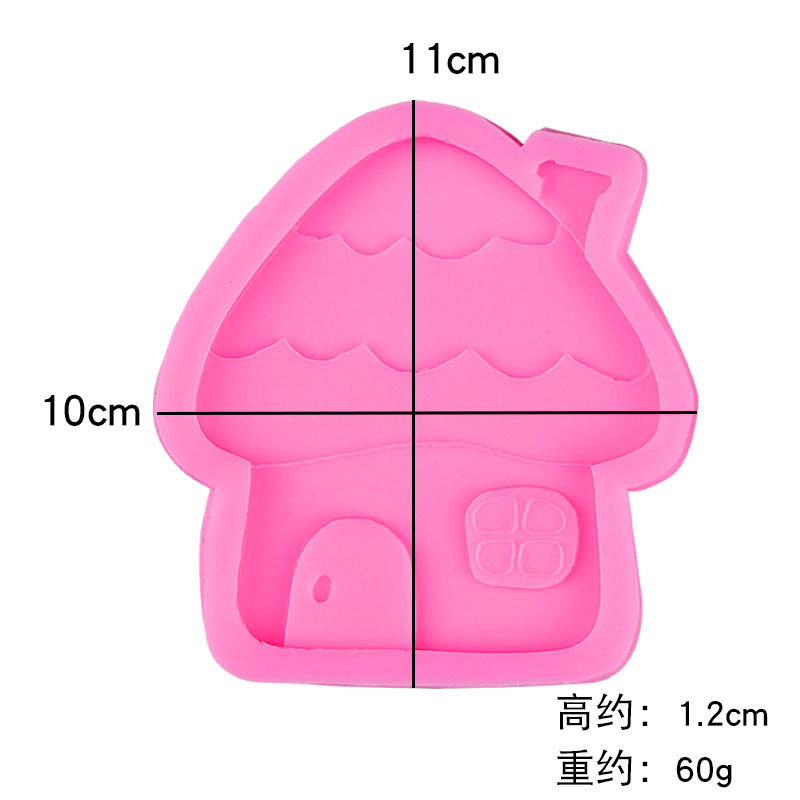 Molino de viento de agua camión de dibujos animados setas casa fondant galleta molde de silicona pastel plug-in decoración chocolate molde de silicona