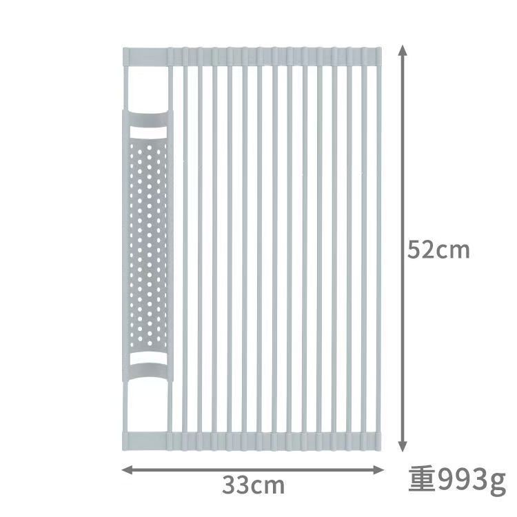 Rack de fregadero de cocina con ranura lateral de silicona plegable drenaje rack para verduras y frutas platos palillos rack sin instalación