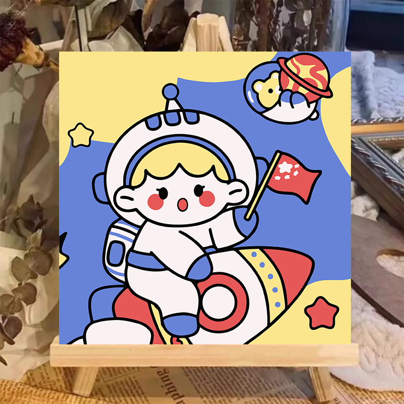 Pintura al óleo digital animal 20 * 20 dibujos animados pintados a mano para curar la pintura pintada a mano pintada al por mayor pintada a mano image 23
