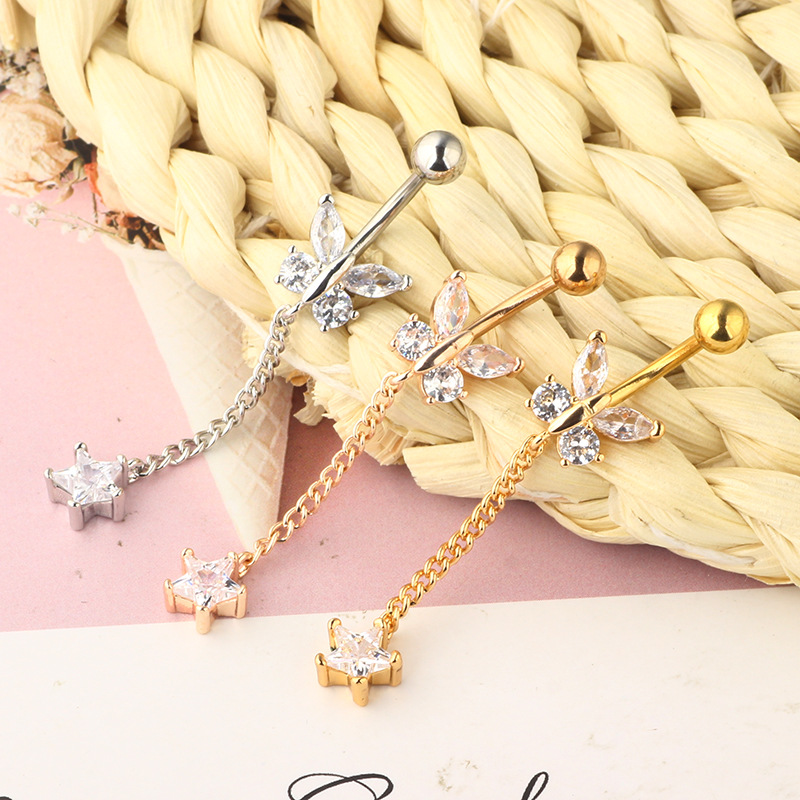 Rose Gold Animal Shape Belly Button Ring 316L Surgical Steel Fashion Piercing Jewelry detail image 7