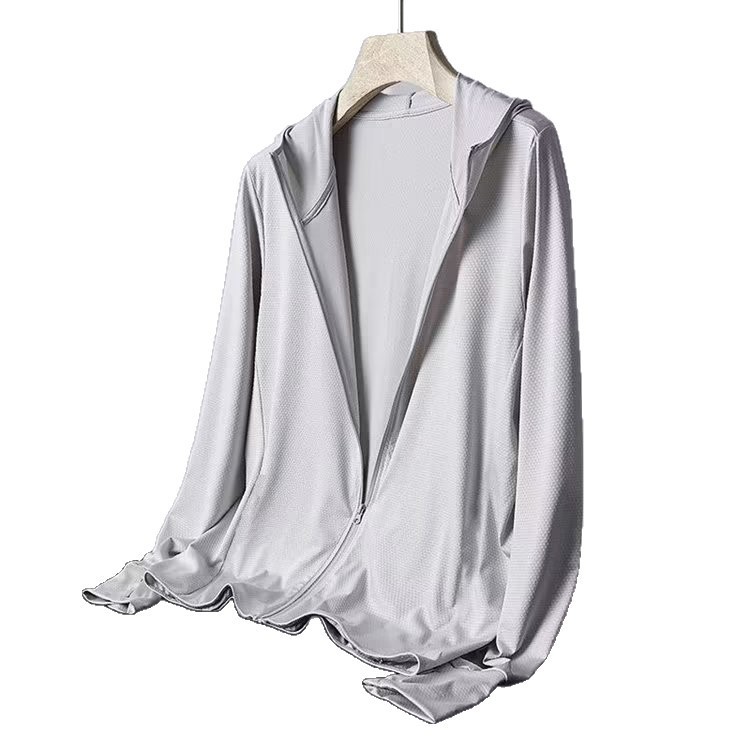 Chaqueta suelta con capuchón de hielo, chaqueta de protección solar para hombres y mujeres, chaqueta de protección solar de verano delgada de alta gama para hombres
