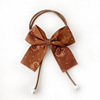 Milk tea, brand hairgrip with bow, hair rope, hair accessory, light luxury style, Korean style