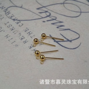 18K Gold Accessories, Wave Bead Hoop Earrings, Specifications 3.0*0.55*13, Free Diy, Thick Material