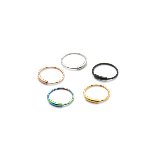 European and American simple human body piercing jewelry nose clip nose sleeve lip ring new septum nose jewelry stainless steel sleeve nose ring