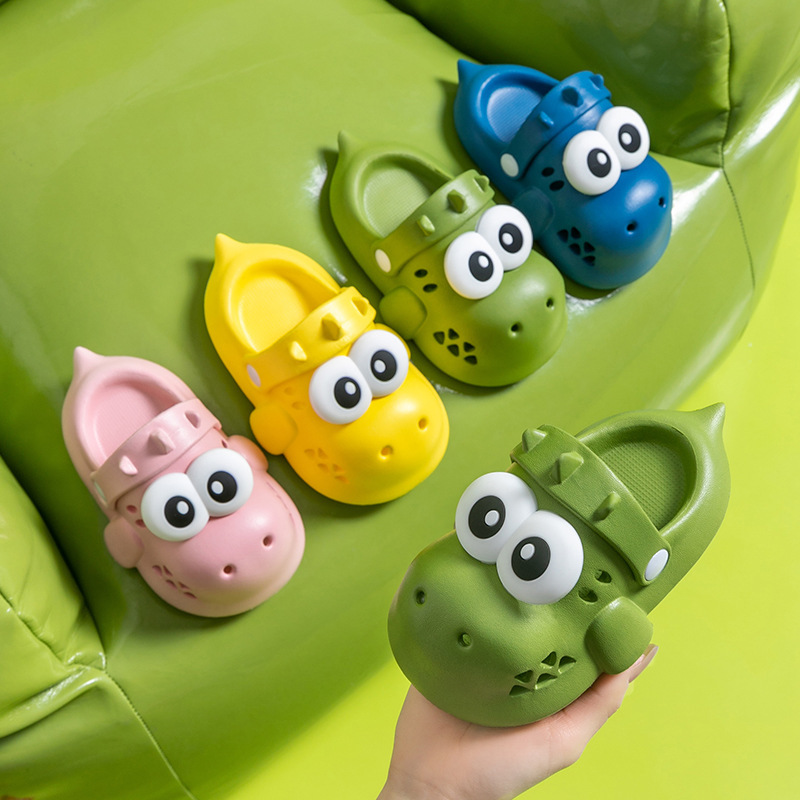 恐龍可愛兒童拖鞋男女童夏季室內外穿防滑耐磨家居涼拖鞋洞洞鞋