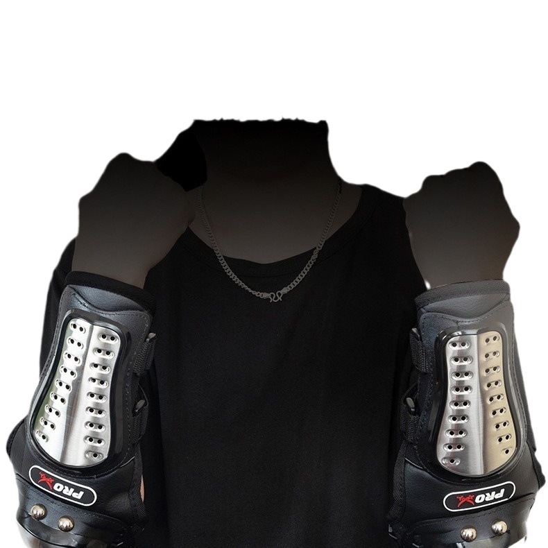 ProX motocicleta de acero inoxidable rodilla protección de codo cuatro piezas conjunto de artículos de bicicleta anticorrida
