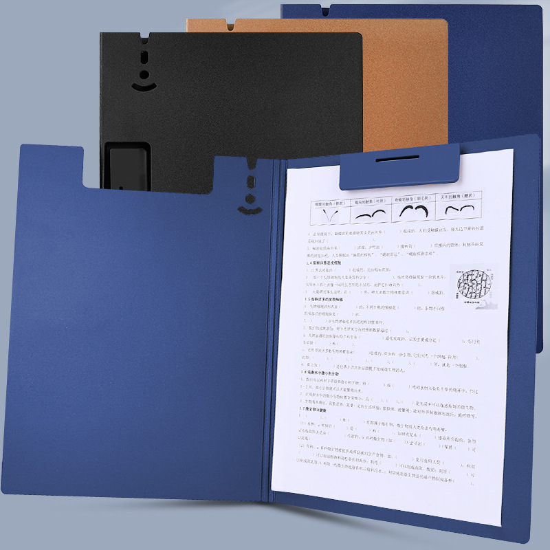 A4 Clip de placa vertical Suministros de oficina Carpeta horizontal A3 Clip de almacenamiento de papel de prueba de datos Placa de respaldo plegable de escritura universal