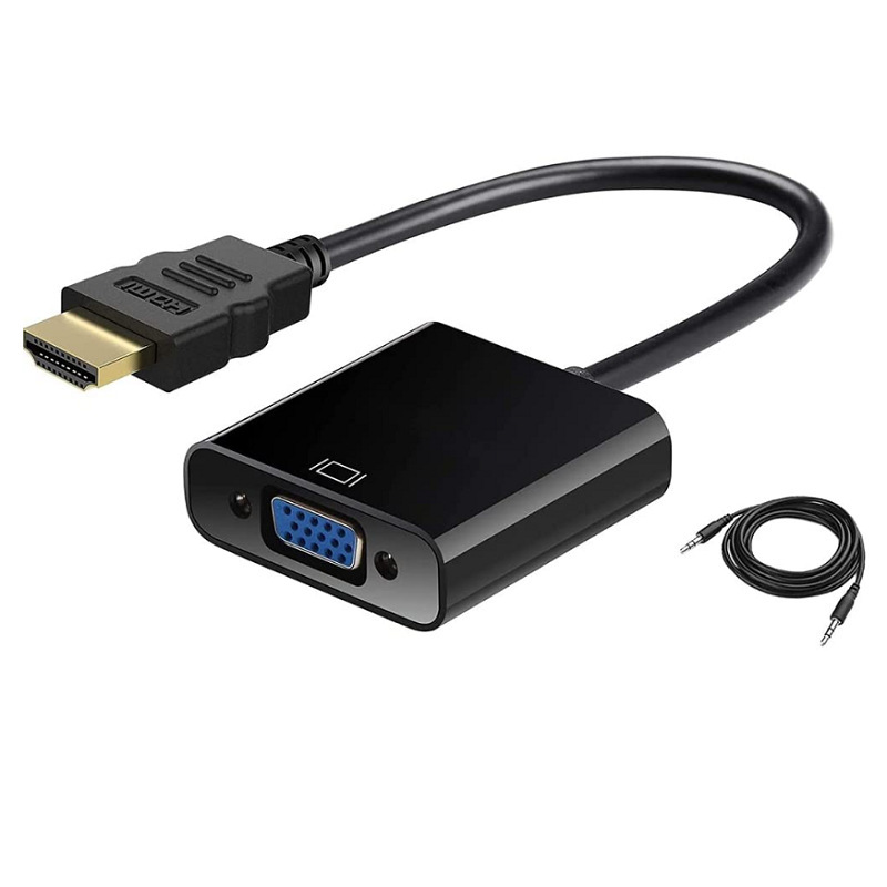 国境を越えた卸売 HDMI - VGA 変換ケーブル HDMI アダプター変換ケーブル（オーディオポート付き）|undefined