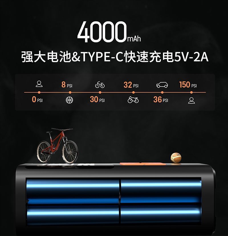 Cross-Border Car Air Pump, Car Tire Air Pump, Wireless Portable Off-Road Car Bicycle Electric Air Pump