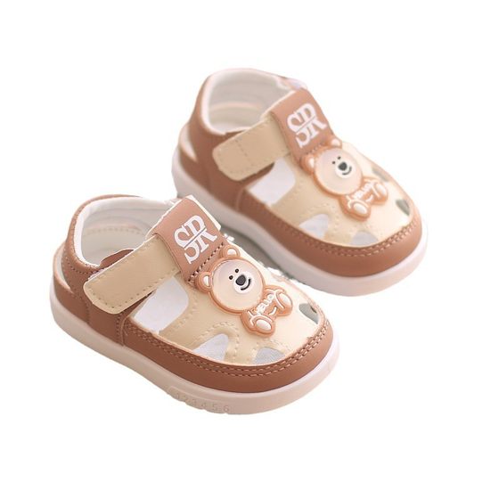 Boys sandals summer new 1 2 years old soft bottom non-slip baby toddler breathable cartoon toddler female baby sandals