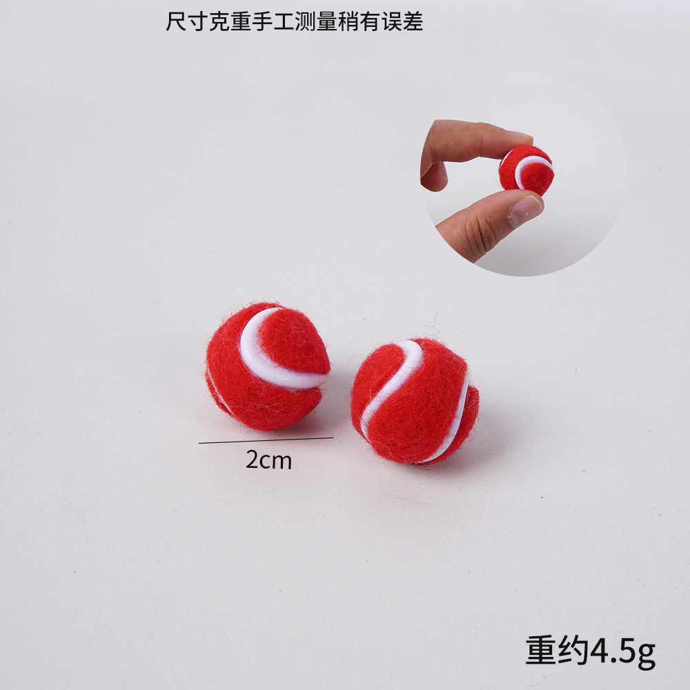 2.5cm 대형 빨간색 테니스 공 - 버클 없음