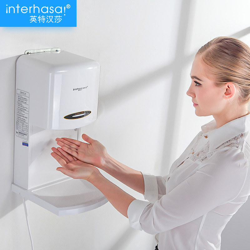 英特汉莎免接触带接液盘酒精雾化手部消毒器净手器感应手部消毒机