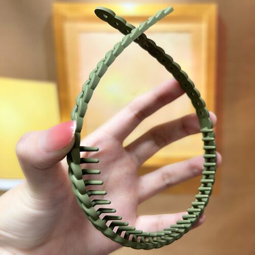 New Women's Toothed Anti-Slip Headband Hair Clip Hair Tying Headwear Hair Travel Hair Cave Plastic Face Washing Special Use 