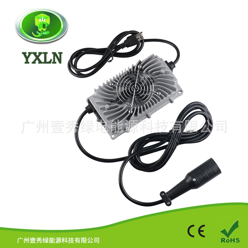 600W 58.4V10A 防水高尔夫球车充电器48V10A大圆头防水铅酸充电器