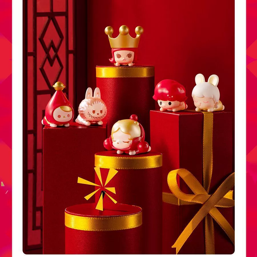 Bubble Moe Monter Новый год POP Bean Bubble Moe Mets Limited Spring Festival