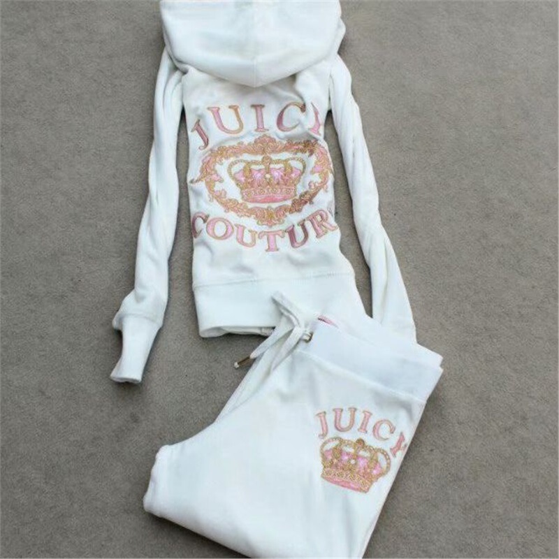 2022 Spring and Autumn New Velvet Suit European and American Sports Casual Slim Fashion Women's Clothing Embroidered Letters Two-Piece Set