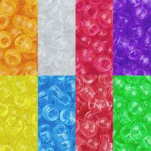 6*9mm桶珠透明小马珠大孔脏发辫编织手工材料串珠散珠diy饰品配件
