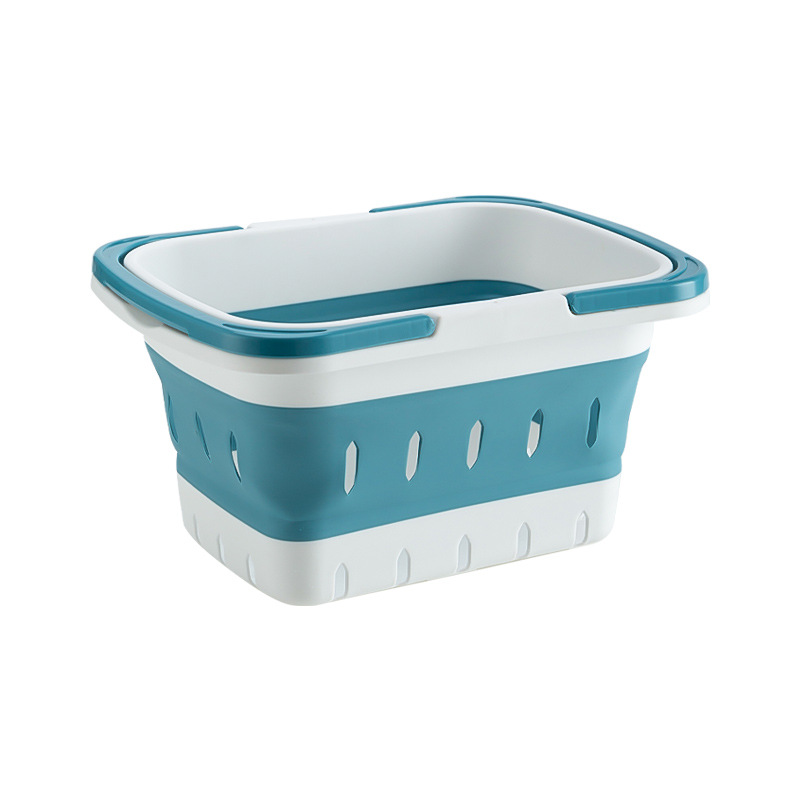 Household Portable Foldable Bathroom Bath Storage Basket Student Bathing Basket Toiletries Organize Bath Basket