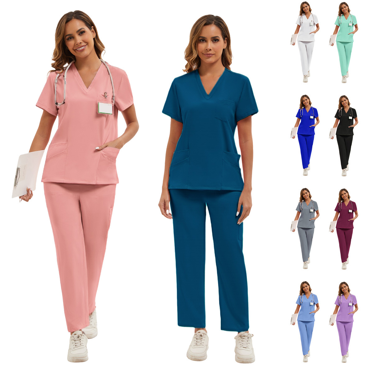 2025 Amazon Hand Wash Clothes Doctor Hand Wash Clothes Surgical Clothes Cross-Border Women's Medical Clothes Export Nurse Clothes Set