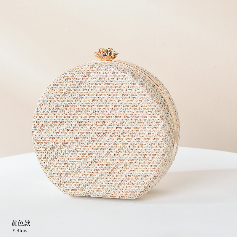 Nuevo bolso de noche de las mujeres hombro de alta calidad crossbody bolsa de cadena portátil acrílico personalizado bolsa redonda al por mayor