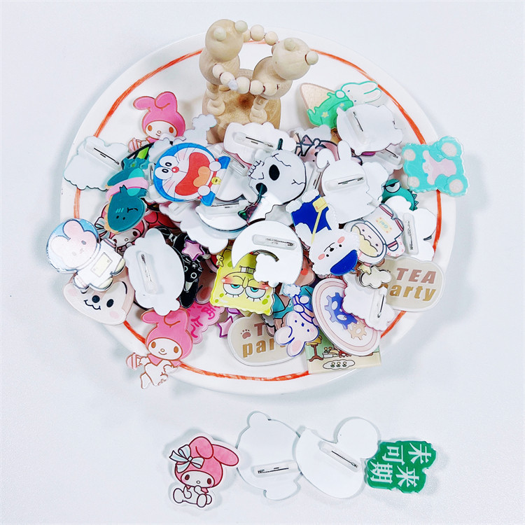 日韓少女ソフト萌えかわいいアニメアクリルブローチ卸売り児童バッジ小プレゼント勲章バッグアクセサリー|undefined