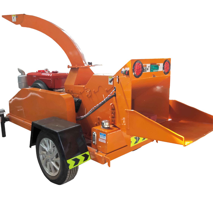 6145型轮胎式园林树枝粉碎机 大型柴油版果树枝碎片机 功能强大