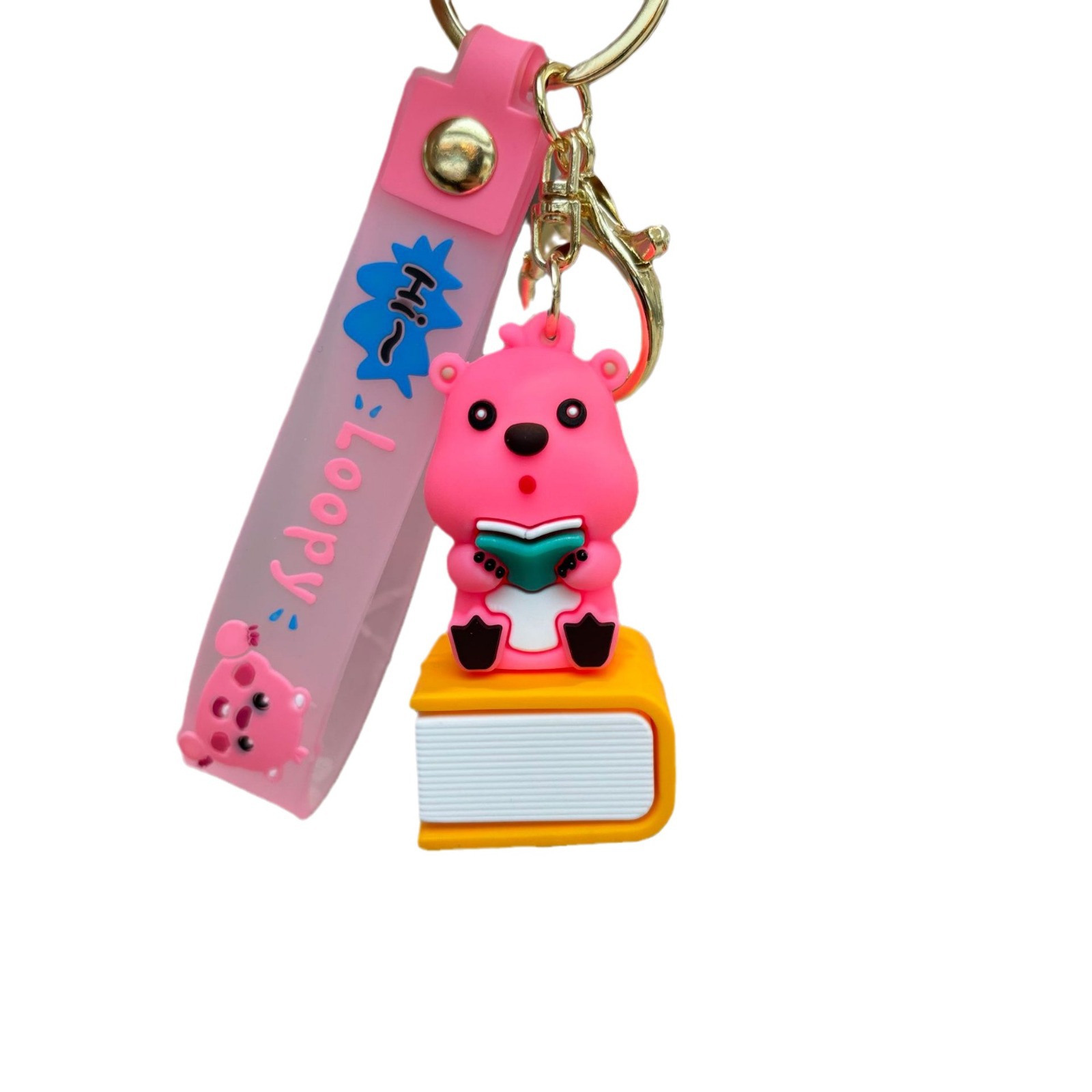 Caricatura pequeño castor llavero colgante bolsos de automóvil llavero muñeca llavero pequeño regalo al por mayor