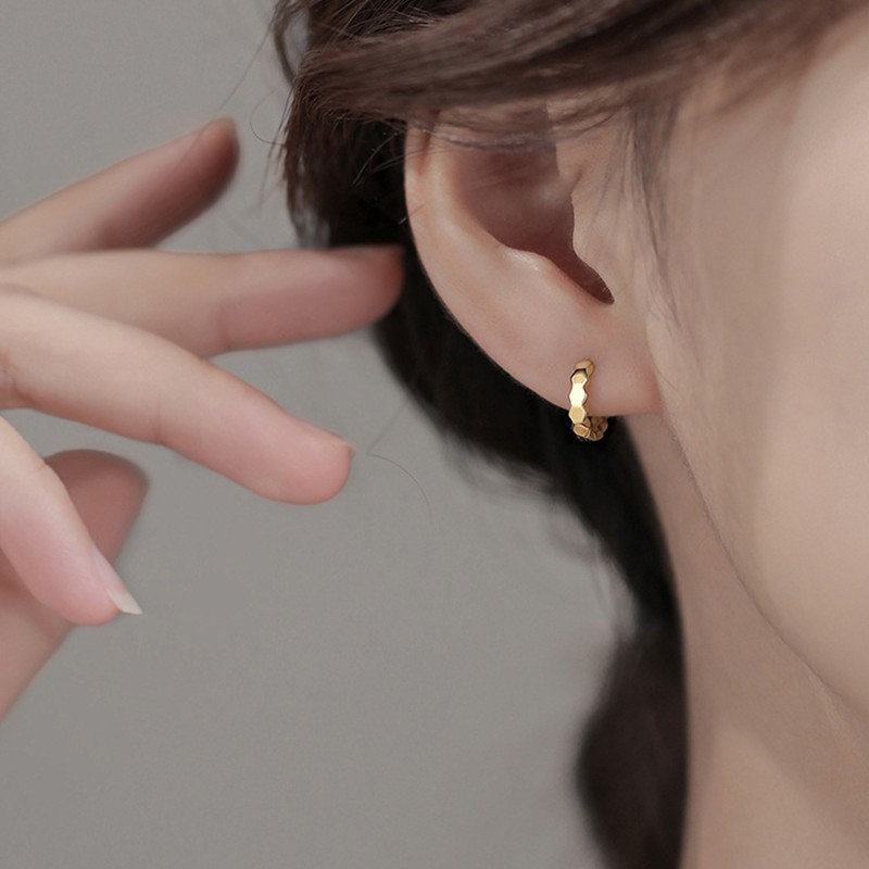 다각형 귀걸이 (금)