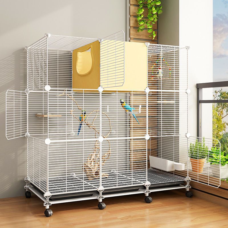 Extra-Large Bird Cage for Parrots, Cockatiels, Mynas, Large Thrushes, Budgerigars, and Finches; Breeding Box and Nest