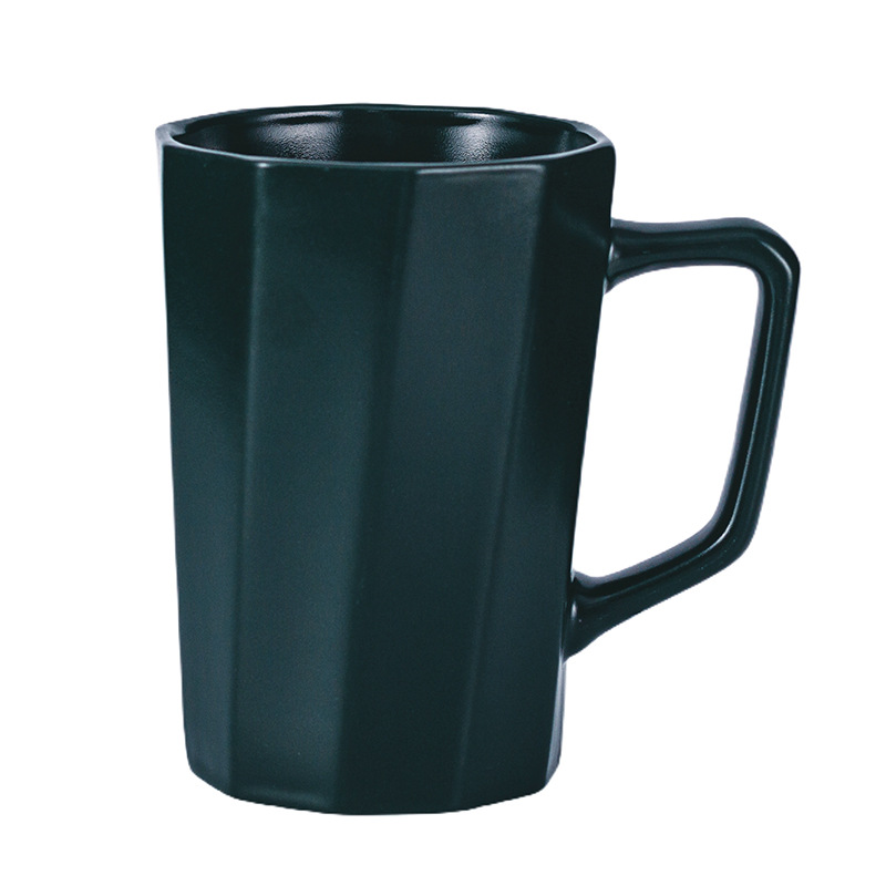Transfronterizo de Amazon taza blanca taza de alto aspecto creativo Oficina taza de café pareja taza de agua Taza de cerámica