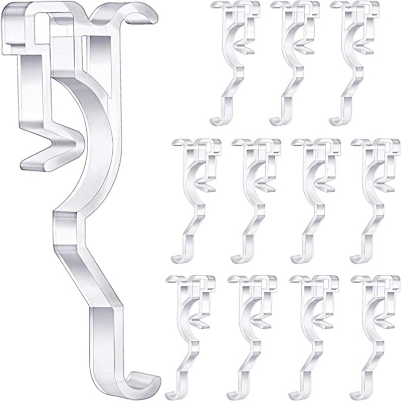 跨境零售 2.5英寸窗帘饰片夹10片装 百叶帘垂直帘窗帘定位夹配件