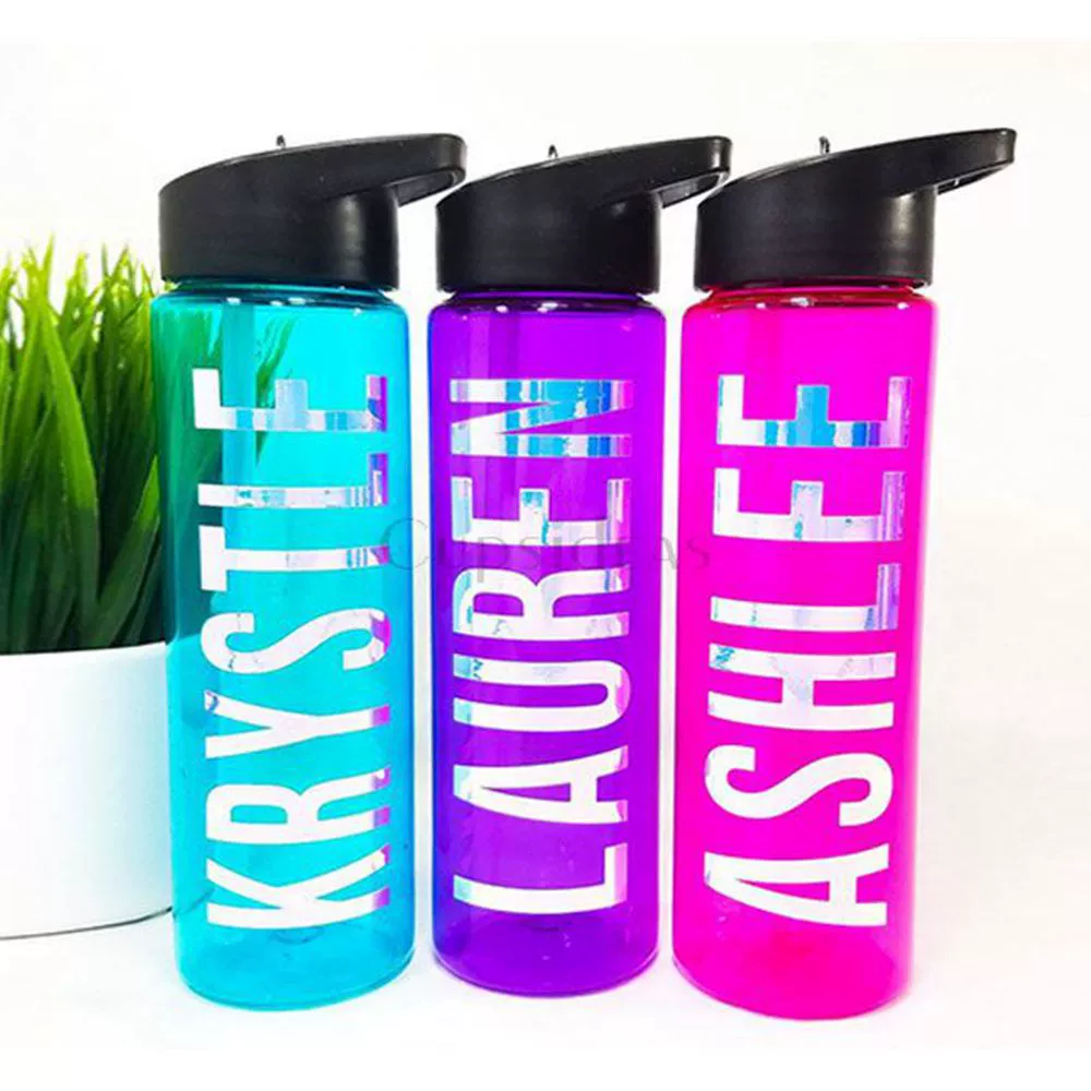 Plastic glass, travel pen, space sports bottle polypropylene, 750 ml
