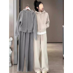 运动服套装女春秋季大码胖宽松韩版卫衣休闲外穿两件套2-300斤