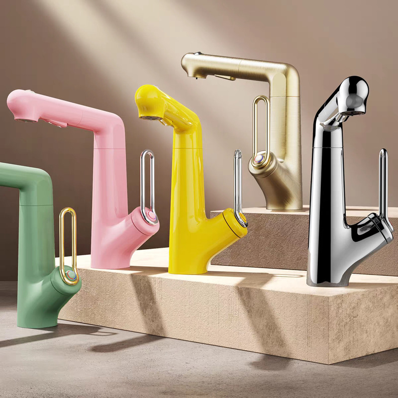 Milky White Multifunctional Swivel Basin Faucet for Bathroom, Hot and Cold, Pull-Out and Adjustable Milky White Multifunctional Swivel Basin Faucet for Bathroom, Hot and Cold, Pull-Out and Adjustable