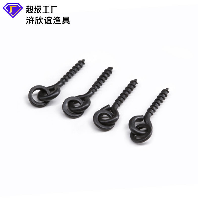 Cross-border Carp Fishing European Fishing Outdoor Small Accessories Fishing Gear Supplies Non-gloss Black Round Oval Flake Screw
