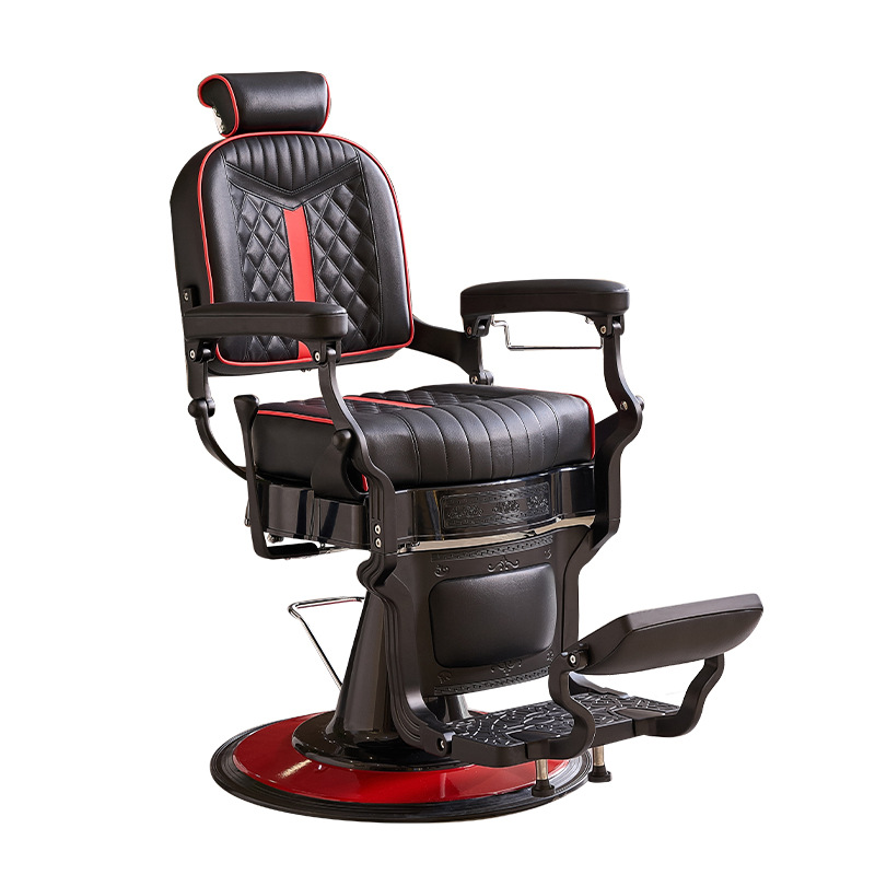 silla de corte de pelo de hombre retro, silla giratoria de corte de pelo para barbería, silla giratoria de corte de pelo para barbería