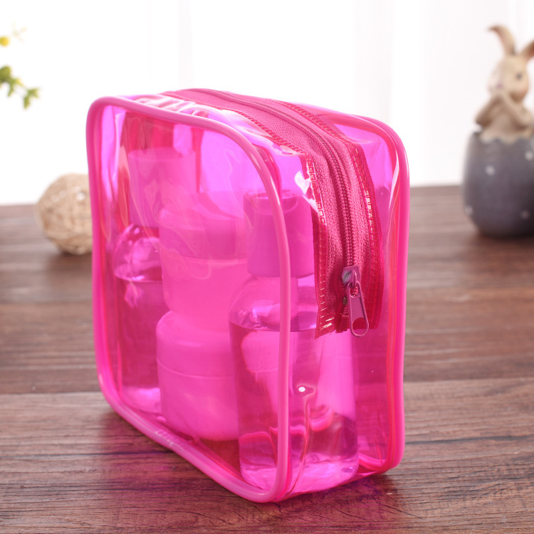 Bolsas de maquillaje de viaje bolsas de lavado de PVC bolsas de almacenamiento bolsas de maquillaje de plástico bolsas de maquillaje de pegamento de PVC bolsas