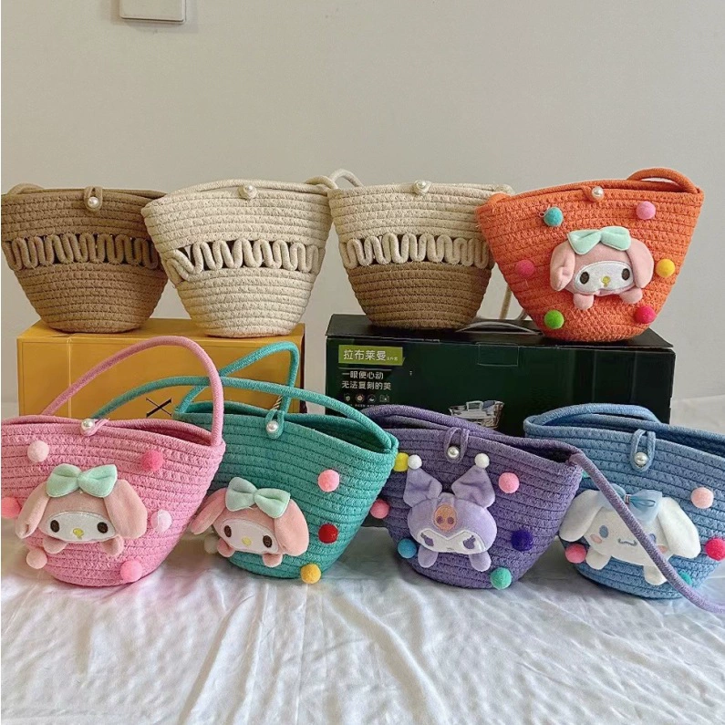 Красочная плетеная сумка, детская сумка, женская сумка через плечо, сумка через плечо для мобильного телефона, сумка-ведро, дизайн с перфорацией в цвете макарон