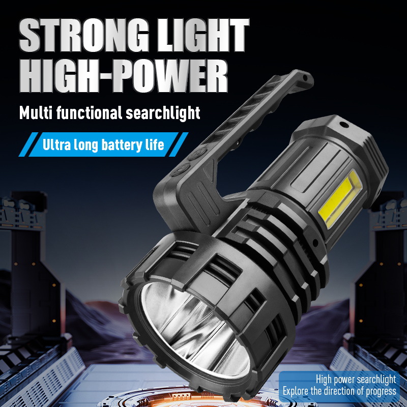 Lintera de luz alta al aire libre carga de lámpara de mano de disparo ultra brillante xenón larga duración hogar de gran capacidad luz de búsqueda