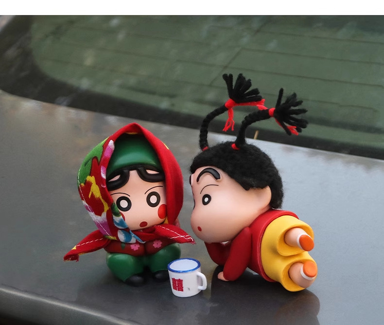 Cute Cartoon Fat Tiger Car Tail Pendant Doll Couple Roof Decoration Trunk Doll Car Ornaments