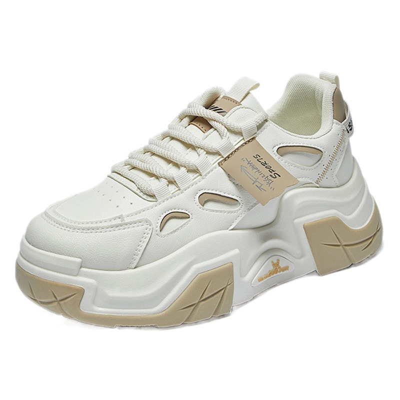 Zapatillas Estilo Dad Shoes para Mujer en PU con Plataforma y Aumento de Altura para Uso Diario