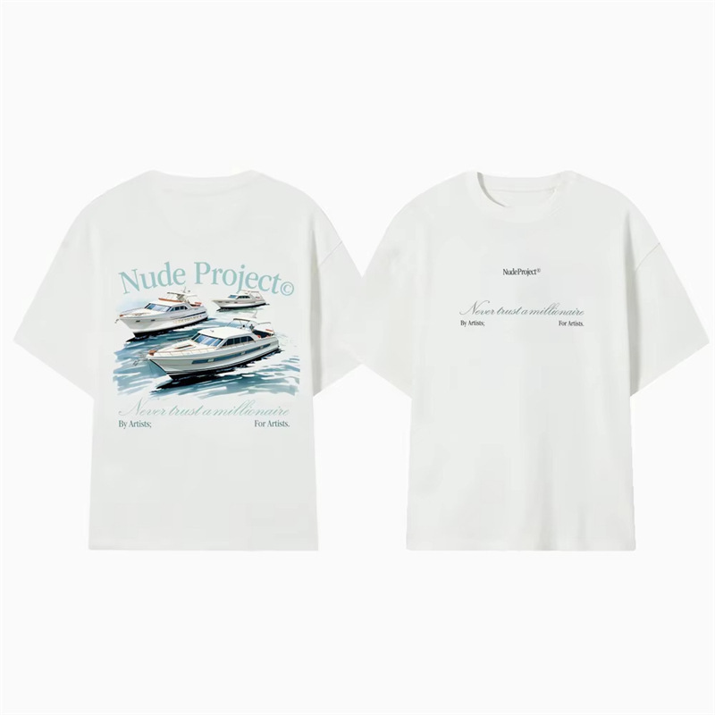 New European-style cross-border men's and women's short-sleeve T-shirts, round-neck, foreign trade, fun printed casual T-shirts
