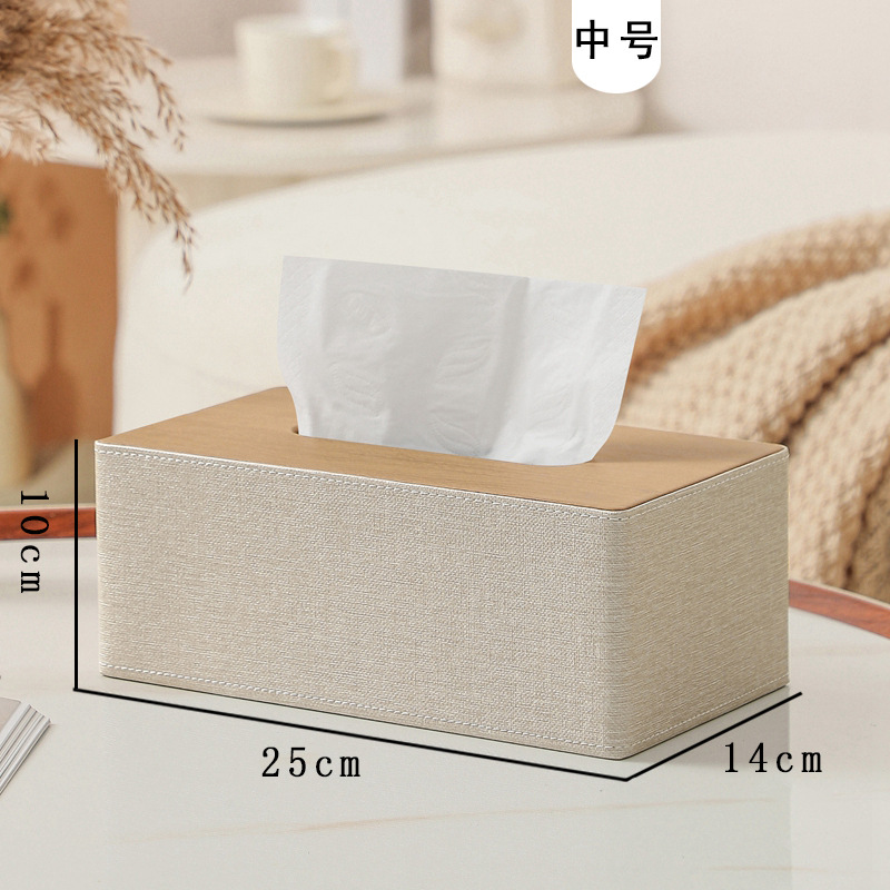 Letras comerciales impreso logo Hotel caja de pañuelos de cuero moderno minimalista Oficina caja de pañuelos sala de estar hogar Club
