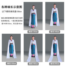 水袖上衣女藏族舞蹈服装古典练功服甩袖演出服惊鸿舞戏曲成人儿童