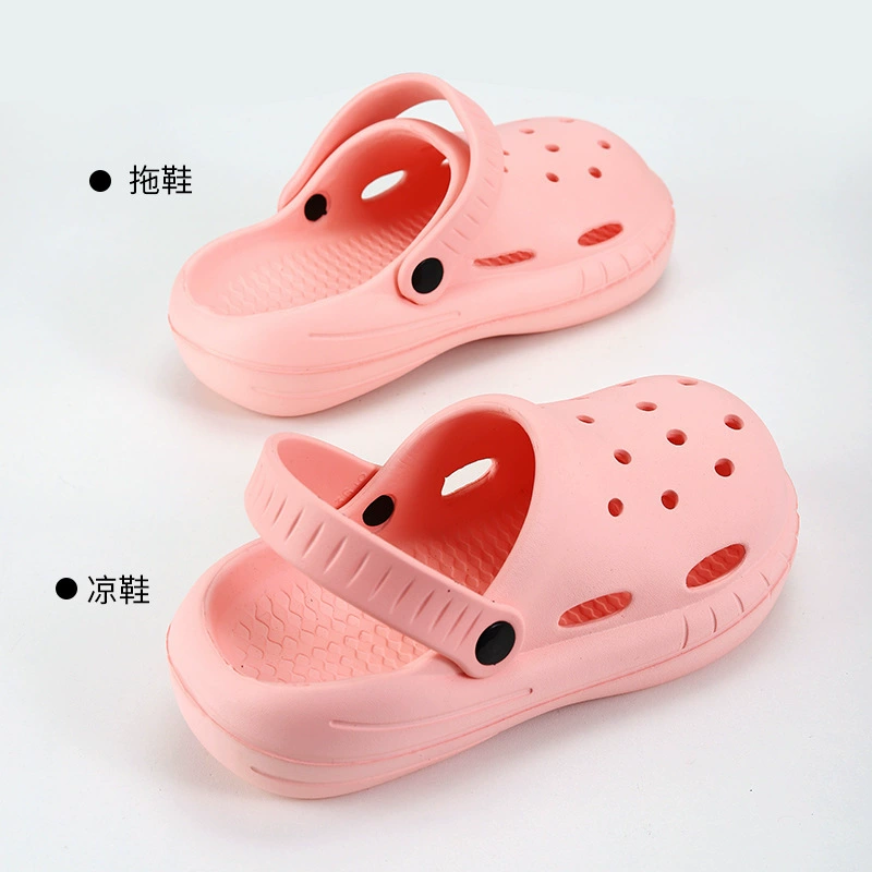 Кросс-border Crocs обувь Женщинам летняя обувь Slip-on нескользящая толстая подошва двусторонняя Baotou тапочки Интернет-знаменитость DIY сандалии