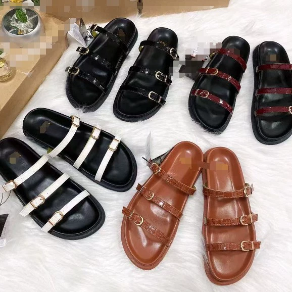 ZA Home Трансграничная внешняя торговля большой размер три ремня пряжка толстые подошвы повседневные сандалии римские туфли надеть сандалии женские туфли